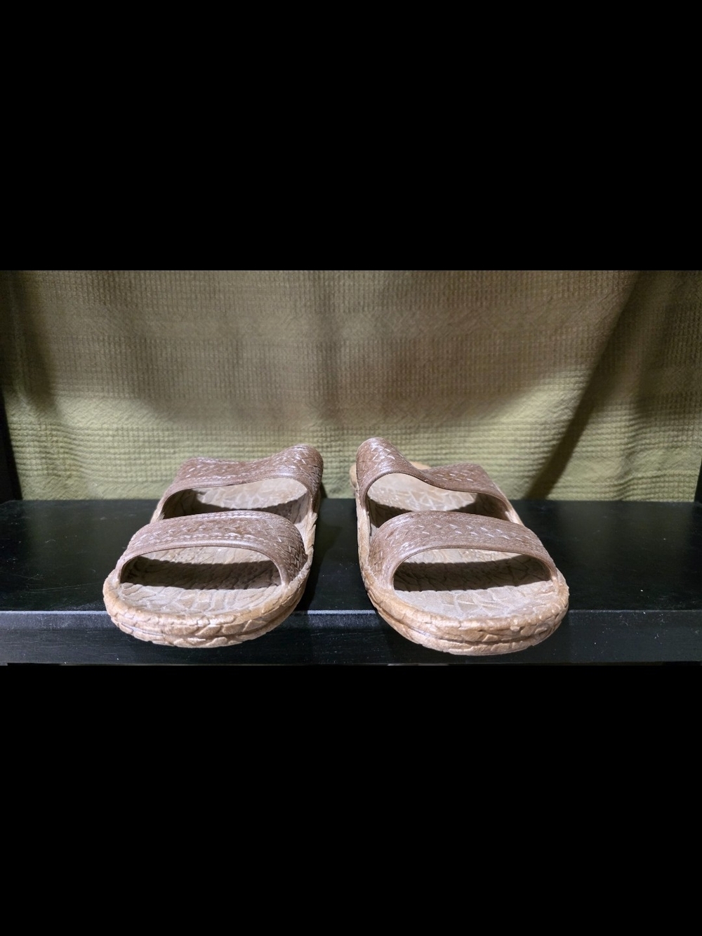 Pali Hawaii Woven Double-Strap Slide Sandals in Tan